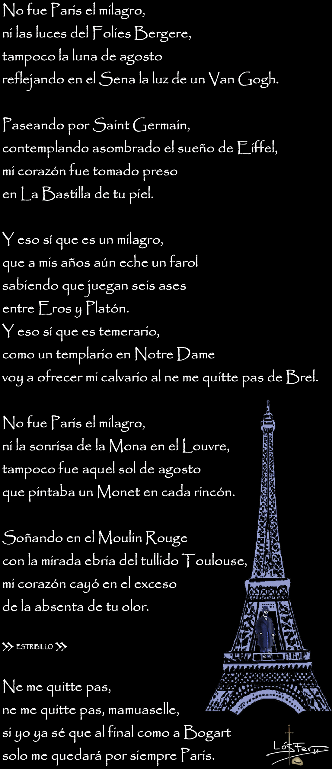 Letra de París en agosto