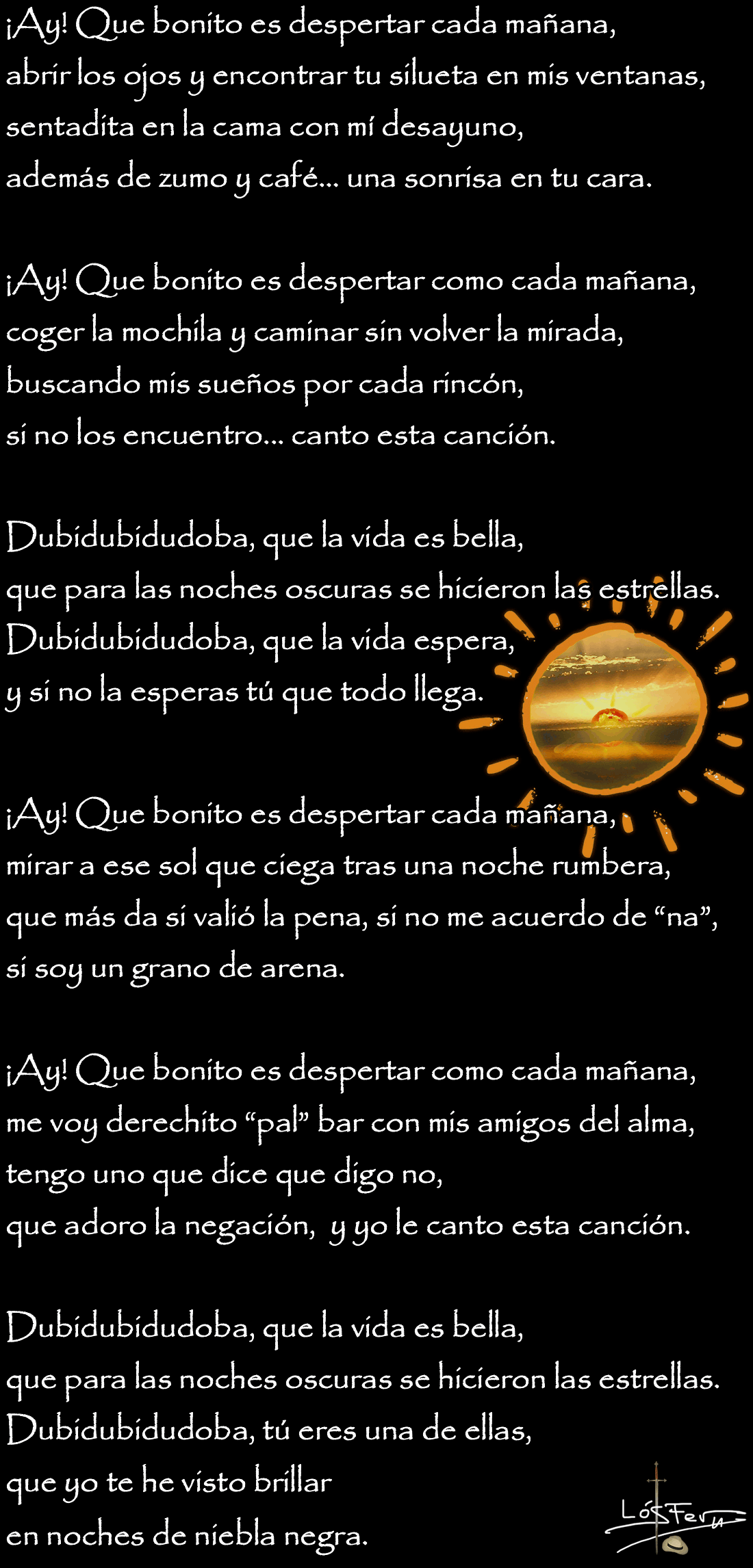 Letra de El despertar