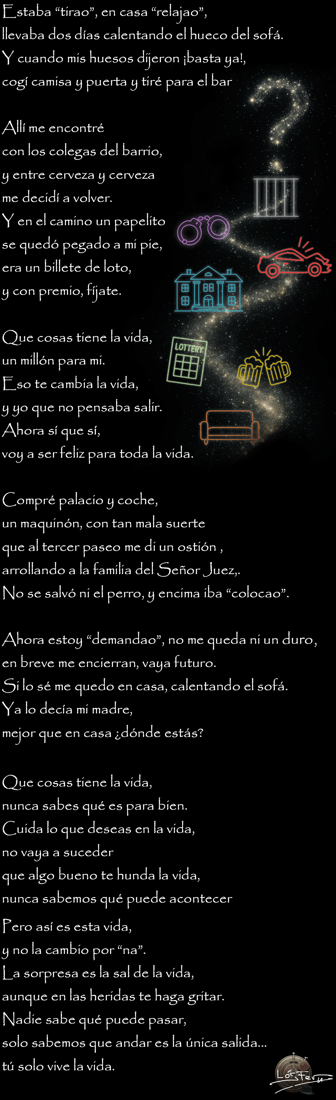 Letra de La vida